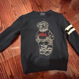 Polo by Ralph Lauren Navy Sweater with Bear Motif